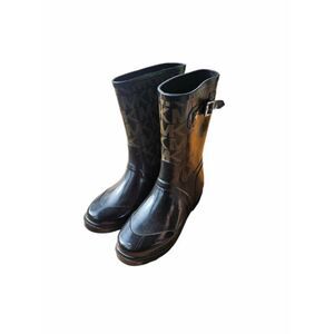 Michael Kors Signature‎ Buckle Mid Calf Rubber Rain Boot Size 7